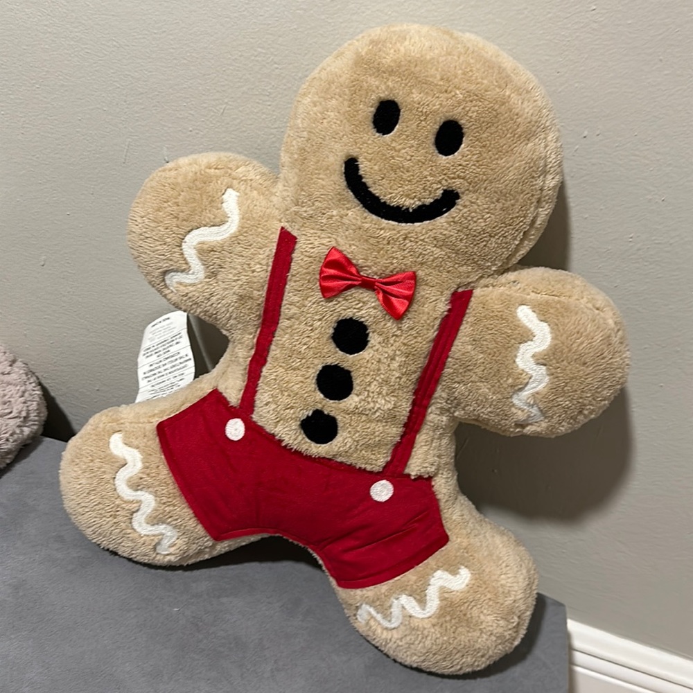 Gingerbread man pillow